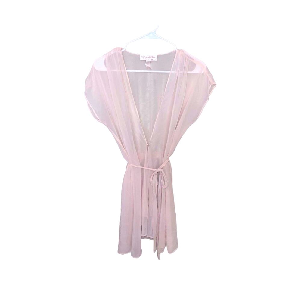 Oscar de La Renta Pink Sheer Robe